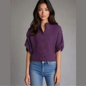 The Eagles Eye Vintage 100% Wool Jacket Purple Size 8 Made in Hong Kong